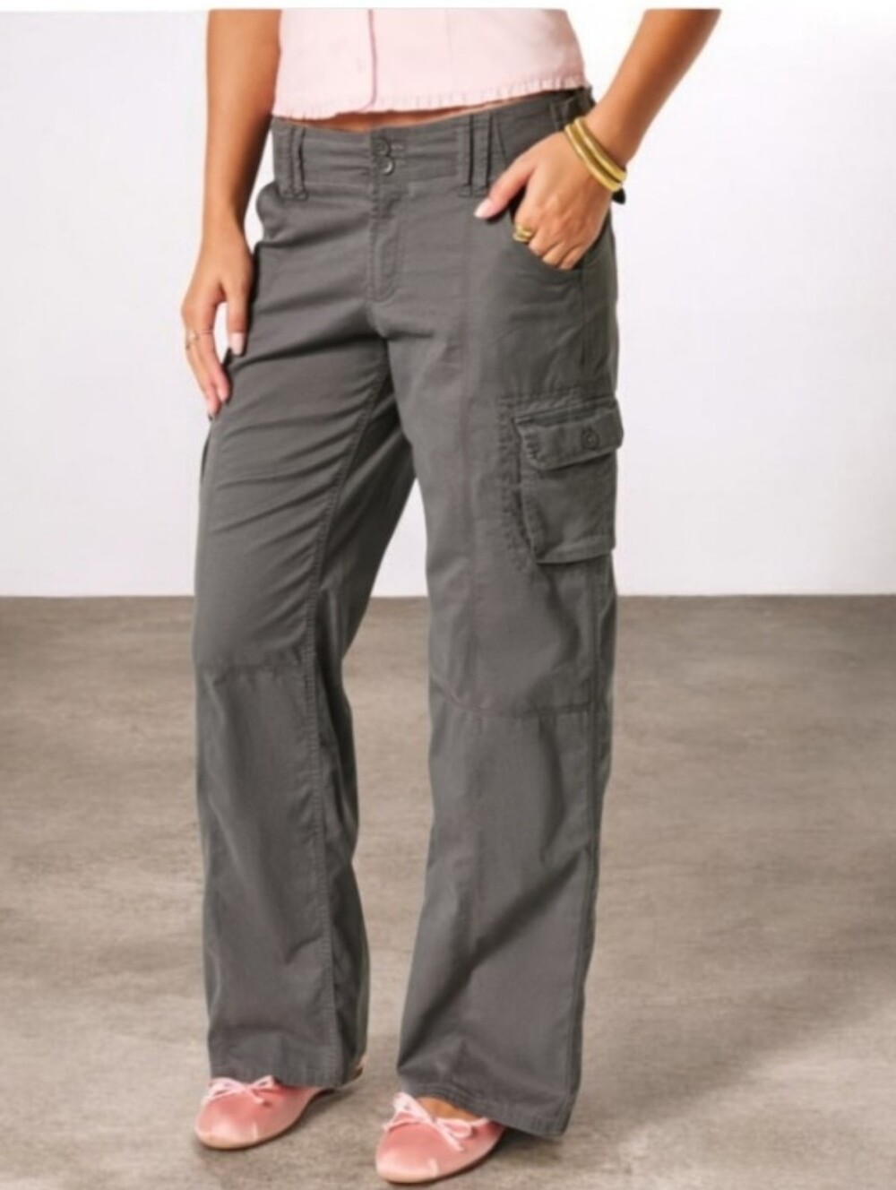 #1814 torrid Gray Wide-Leg Cargo Pants